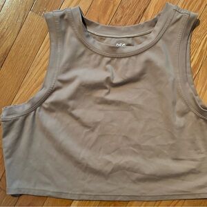 Gold Cropped Athleisure Tank Top